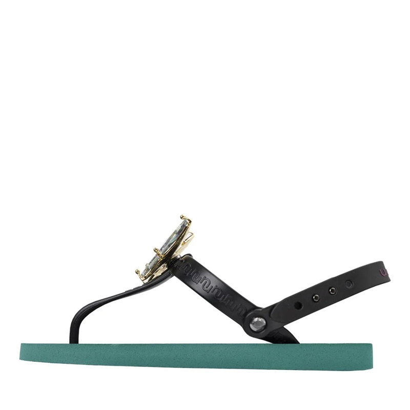 UZURII Flip Flops Zehentrenner Selena Butterfly Chrystal natur