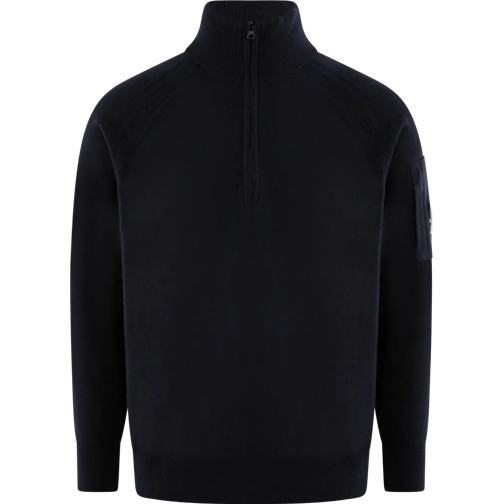 CP Company  Heren HALF ZIPPED KNIT blau