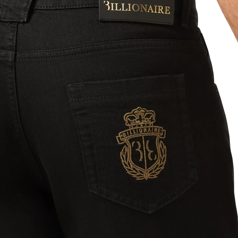 BILLIONAIRE Jeans mit geradem Bein Jeans Regular Fit Crest schwarz(Image 4)