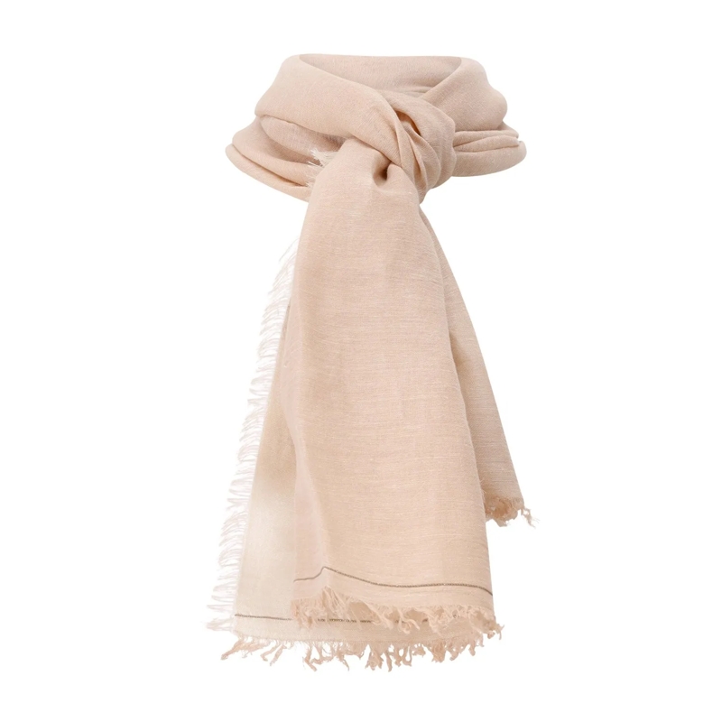 Fabiana Filippi Écharpe légère Tuch aus Leinen-Baumwoll-Mix Rosa