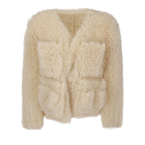 ACT N°1 Shearling Jacke Beige Pour Pocket Jacket Brown