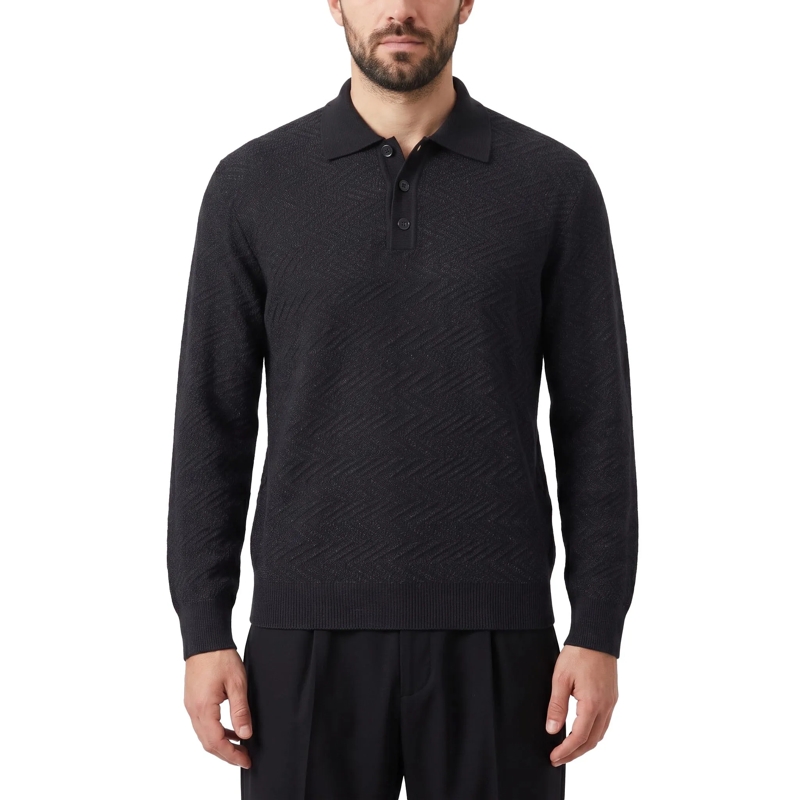 Missoni Poloshirt Pullover mit Polokragen schwarz(Image 2)