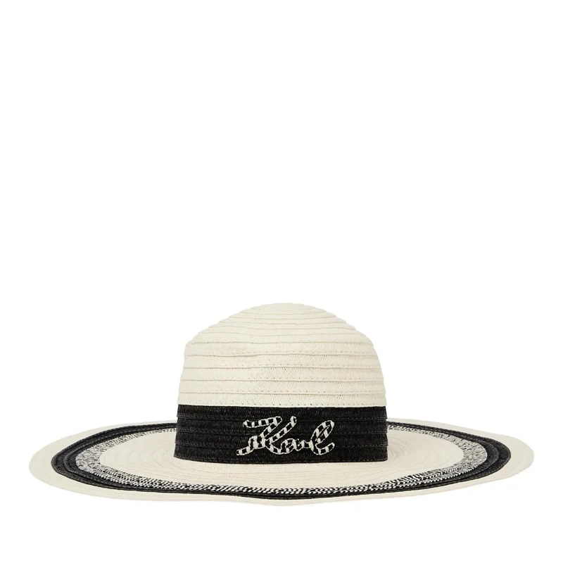 Karl Lagerfeld Mütze SIGNATURE STRIPE LOGO SUN Hut schwarz
