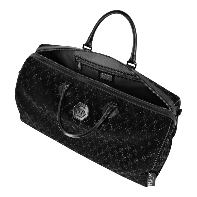 Philipp Plein Weekender Henkel Tasche Monogram Mit Schmucksteinen schwarz(Image 4)