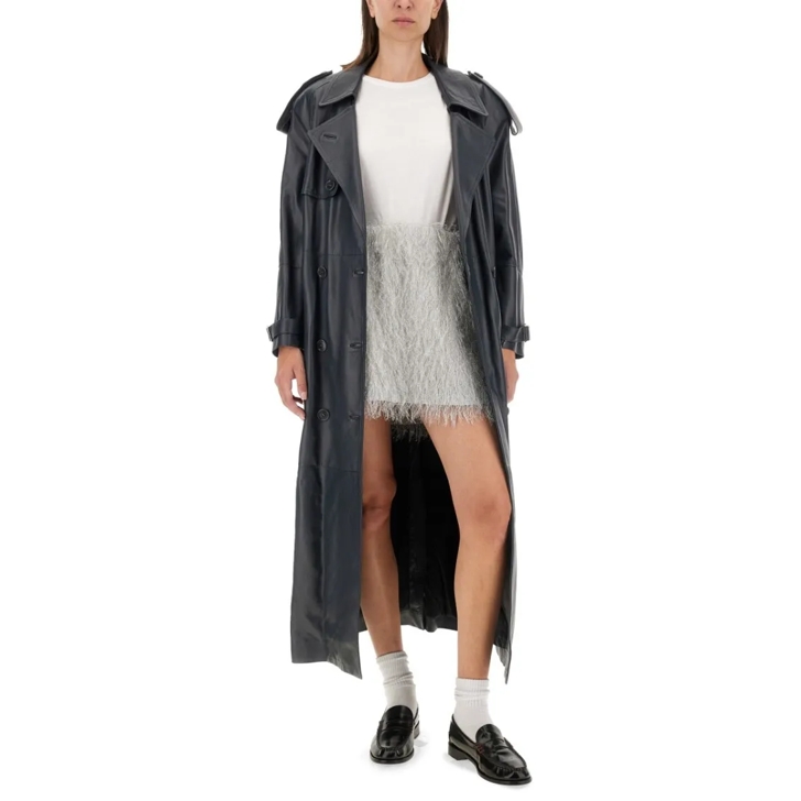 トレンチコート Salvatore Santoro Double-Breasted Ovine Leather Trench Coat Salvatore Santoro Double-Breasted Ovine Leather Trench Coat