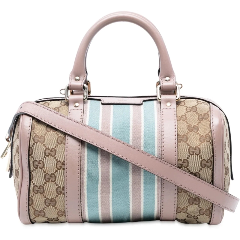 Gucci Sac à bandoulière Small GG Canvas Web Joy Boston Bag braun