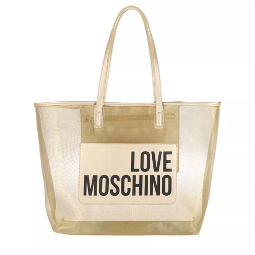 Love Moschino Borsa Fabric Pu  Platino Borsa da shopping