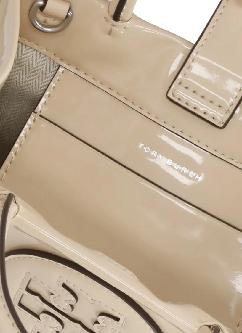 TORY BURCH Shoppers & Totes Natural Ella Bio Patent Mini Tote in beige
