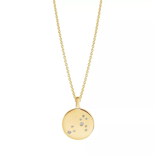 Sif Jakobs Jewellery Zodiaco Leo Pendant White Zirconia 18K Gold Plated Medium Necklace