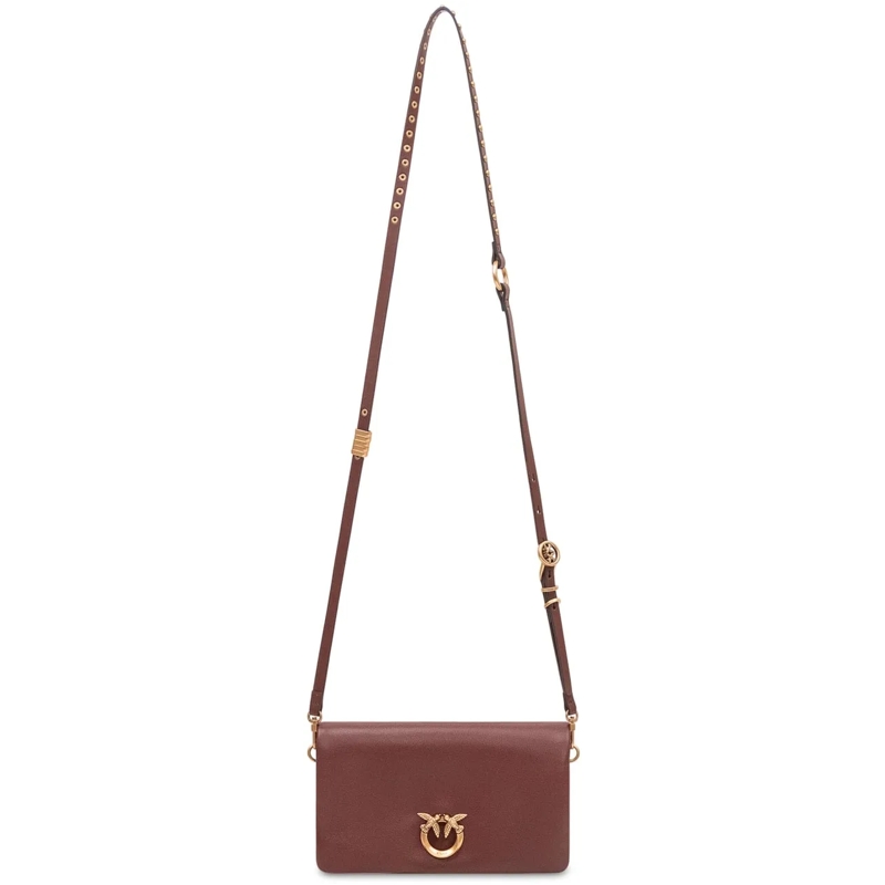Pinko Schultertasche Borsa a Spalla Click Soft con Patta e Logo braun(Image 2)