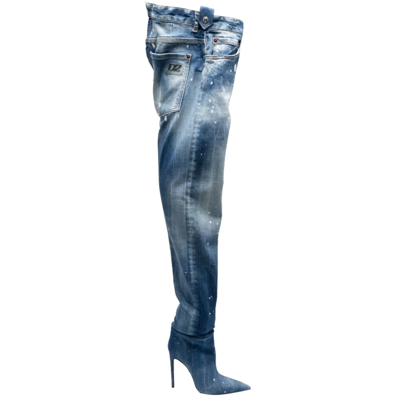 Dsquared2 Stiefel Boots Blue blau