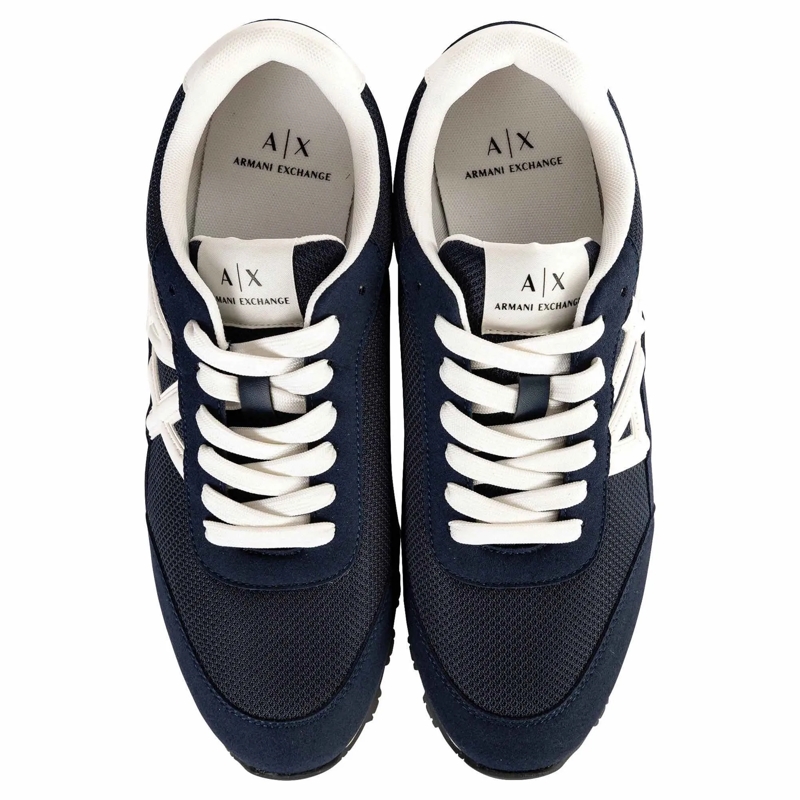 Armani Exchange Low-Top-Sneaker SNEAKER DROP MICROSUEDE+MESH+CALF PU blau(Image 5)