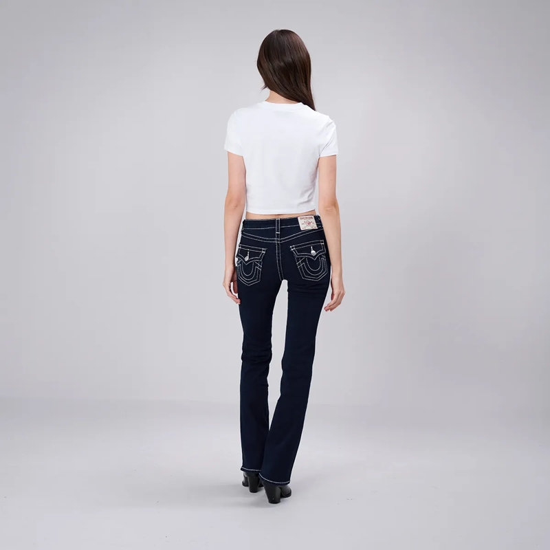 True Religion Jeans - Modell: Becca- Mid Rise- Dunkel gewaschene Jea blau(Image 4)
