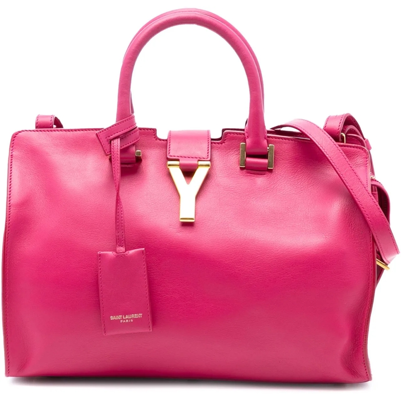 Saint Laurent Schultertasche Small Calfskin Cabas Chyc Satchel rose