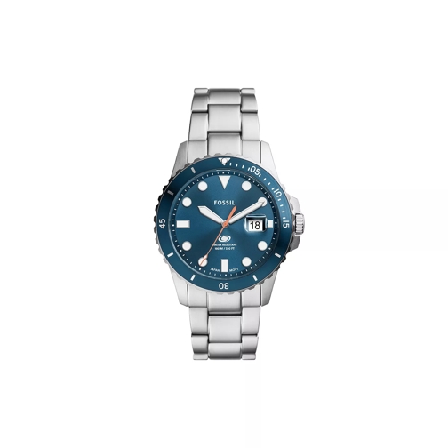 Fossil Fossil Fossil Blue Dive Herrenuhr FS6050 Silber farbend Quartz Horloge