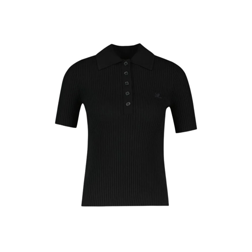 Courrèges T-Shirts Signature Polo - Cotton - Black Black