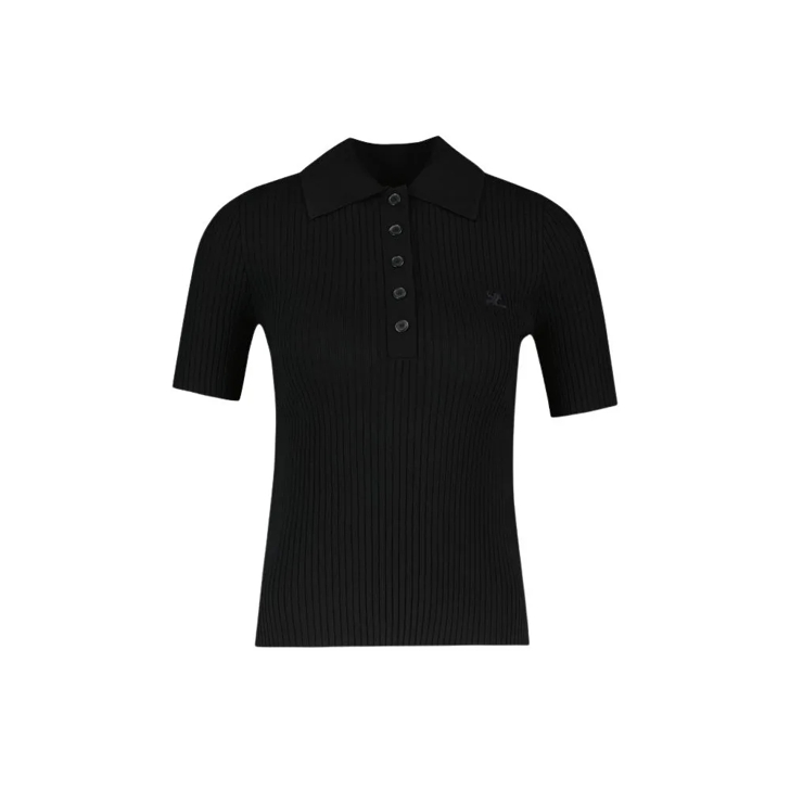 その他 Signature Polo - Courreges - Cotton - Black Courrèges Signature Polo - Cotton - Black Black | T-Shirts