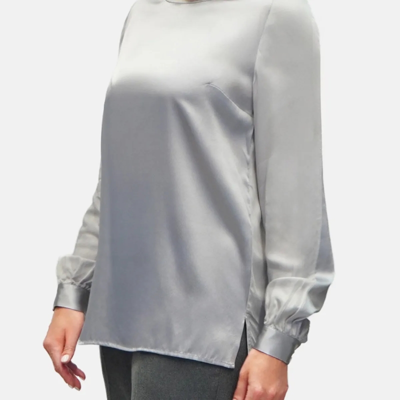 Helene Galwas Bluse Langarmbluse ALINA silber(Image 4)