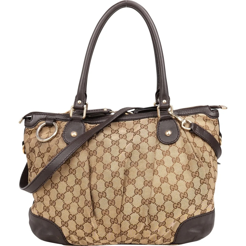 Gucci Tote GG Monogram Sukey Handbag braun