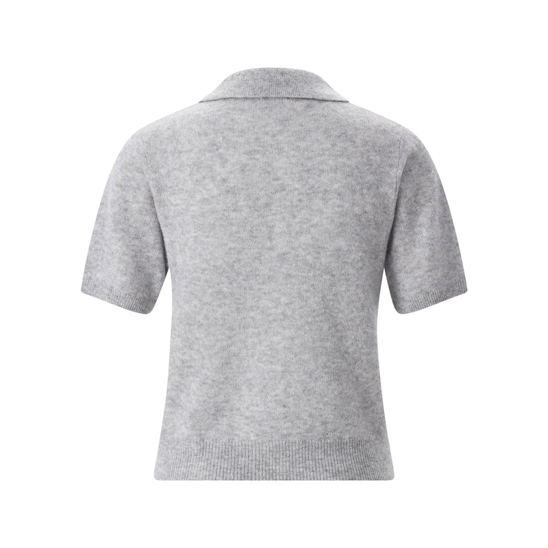 True Religion Poloshirt Strick-Poloshirt AMARA grau(Image 3)