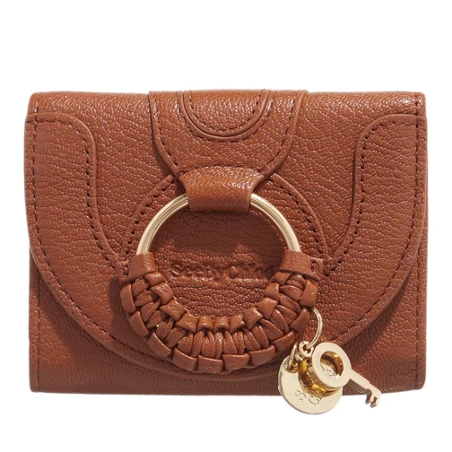 See By Chloé Hana Compact Wallet Leather Caramello Tri-Fold Wallet