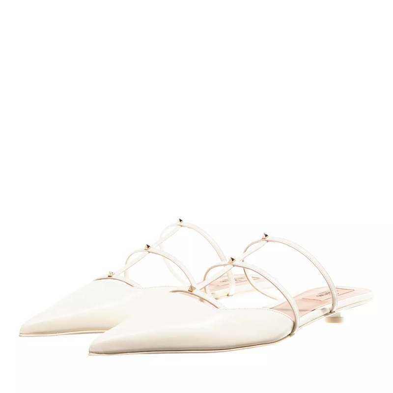 Valentino Garavani Mules Mule Rockstud Wispy Mini Studs Ivory