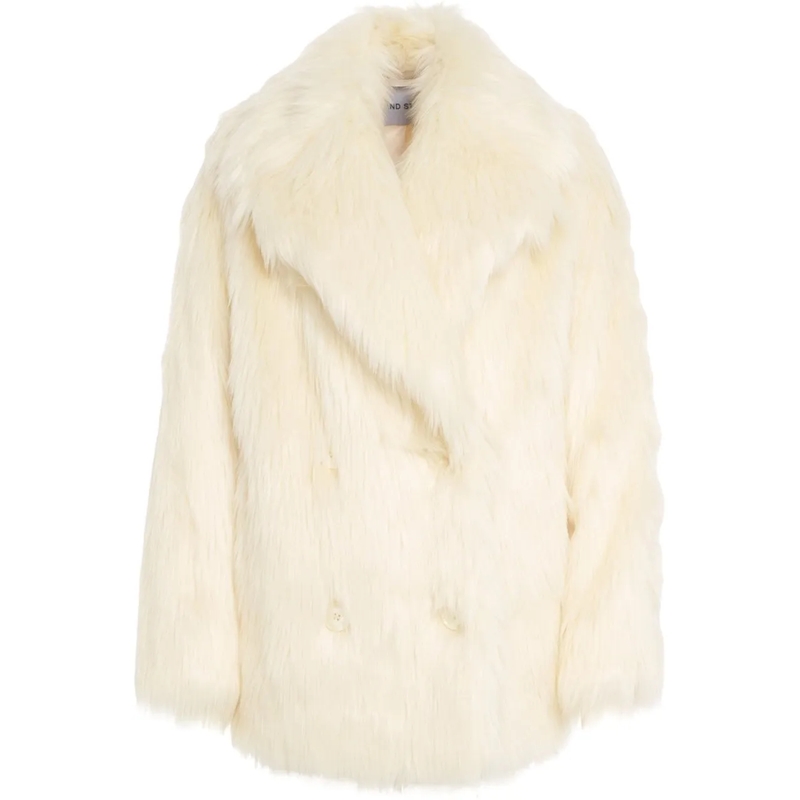 Stand Studio Veste de transition Faux fur jacket 'Katalina' beige