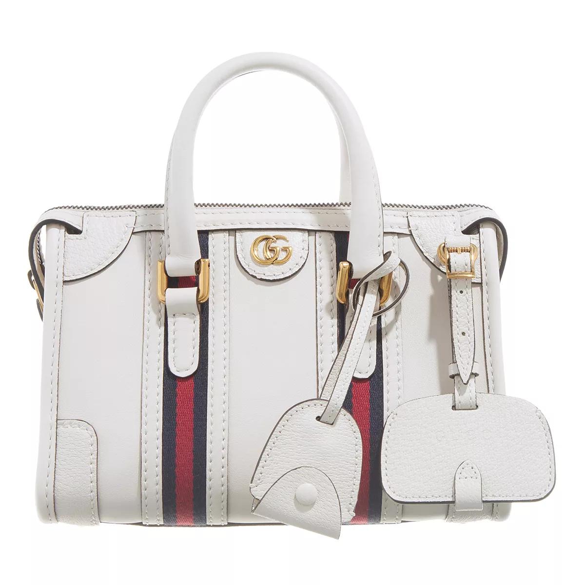 Gucci Bauletto Mini Top Handle Bag Mystic White Satchel