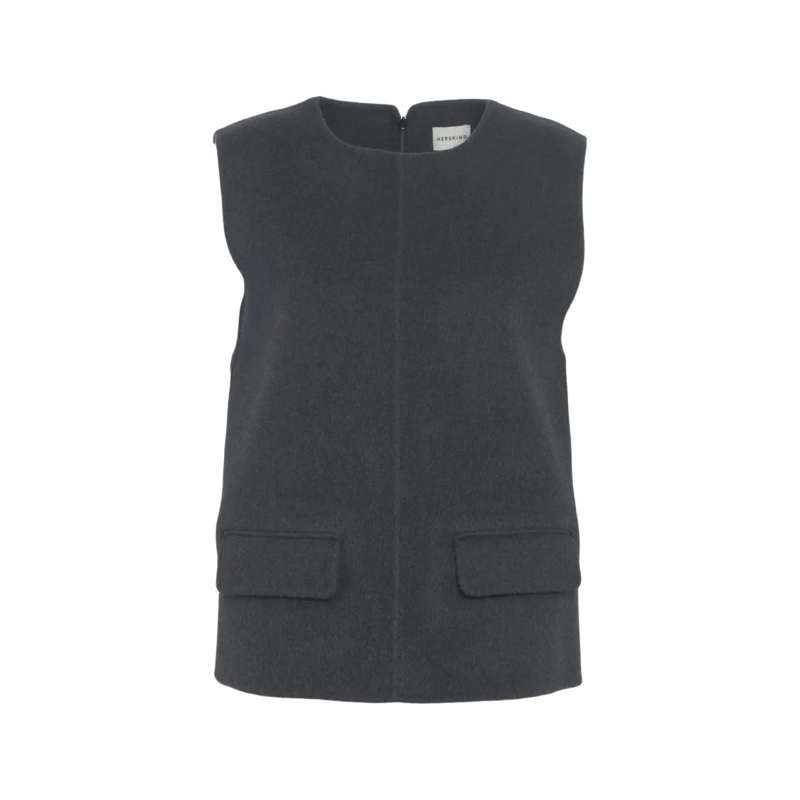 HERSKIND Bluse Ease' Top With Patch Pockets Black