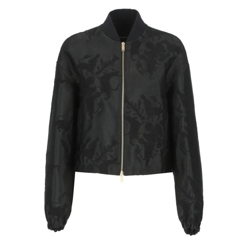 Fabiana Filippi Black Bomber Jacket Black Vestes de bombardier