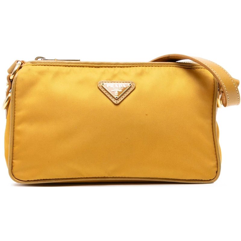 Prada Schultertasche Tessuto Shoulder Bag gelb