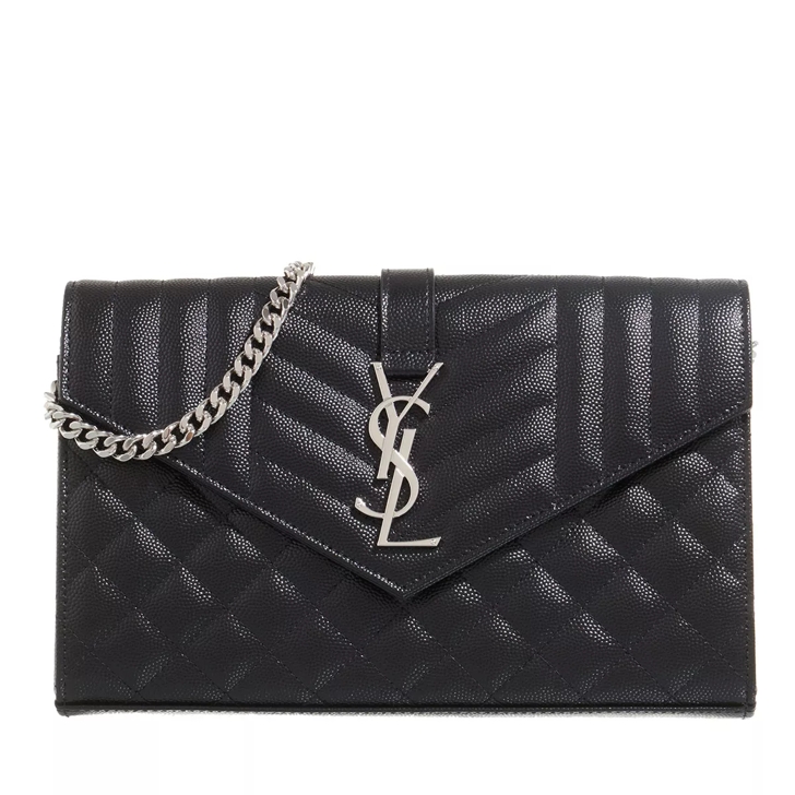 Saint Laurent Ysl Chain Wallet Monogram Black Crossbody Bag