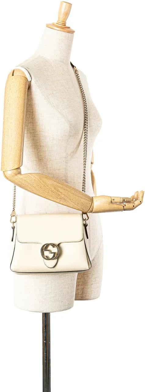 Thumbnail - Gucci Hobo Bags - 2016-2024 Small Dollar Calfskin Interlocking G Cro - Gr. unisize - in Weiß - für Damen