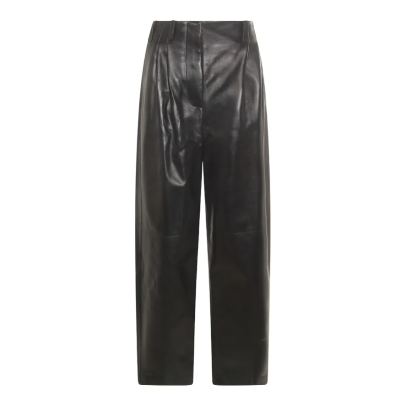 Givenchy  High-Waisted Black Trousers With Pleated Detailing Black
