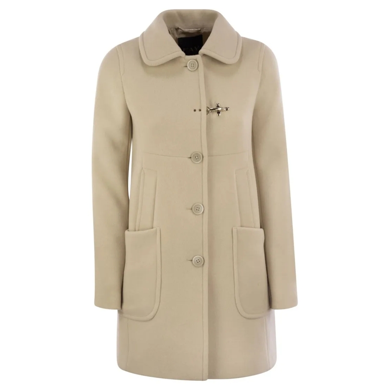 Fay  Wool And Cashmere Coat Neutrals