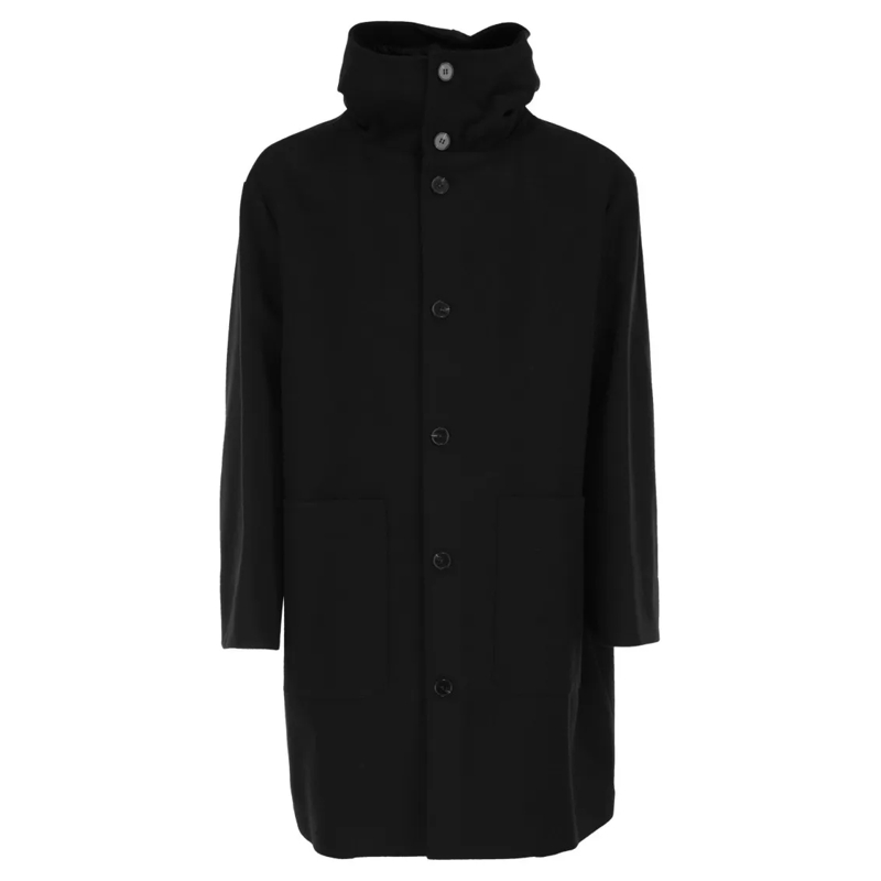 Paltò  Wool Coat With Hood Black