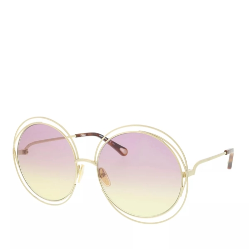 Chloé CARLINA oversized  round metal sunglasses GOLD-GOLD-PINK Sonnenbrille