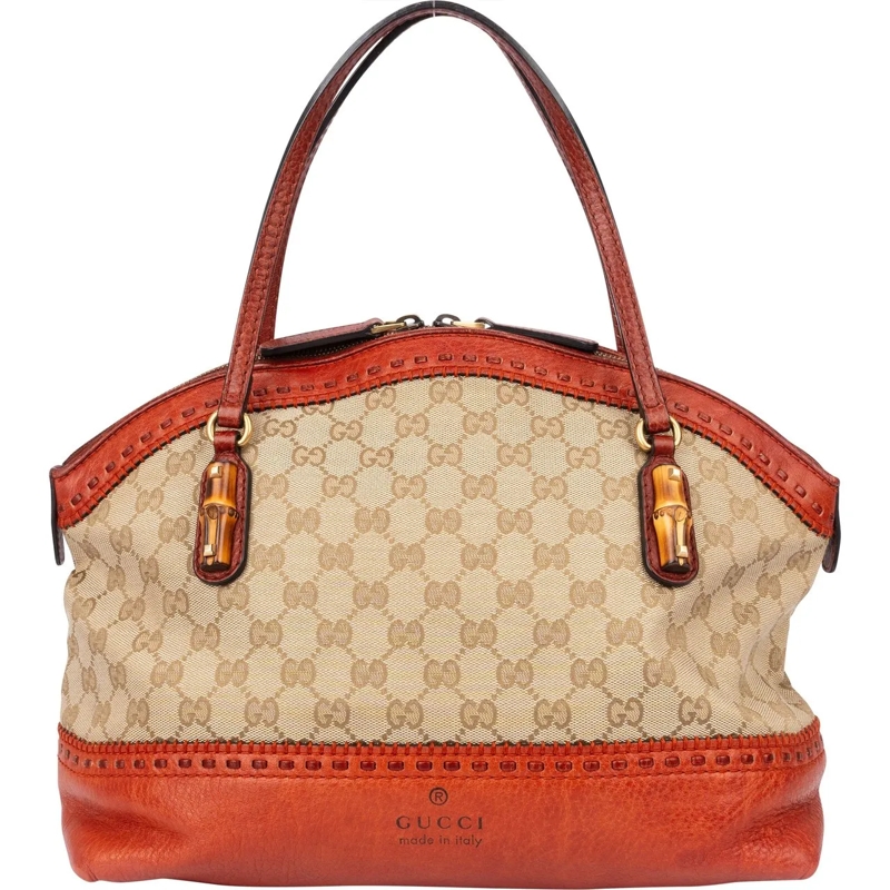 Gucci Schultertasche Gucci GG Monogram Crafty Bamboo Handbag mehrfarbig