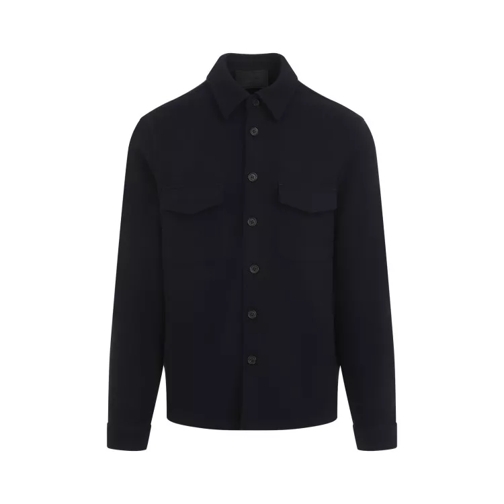 Prada Blue Cashmere Shirt Blue 