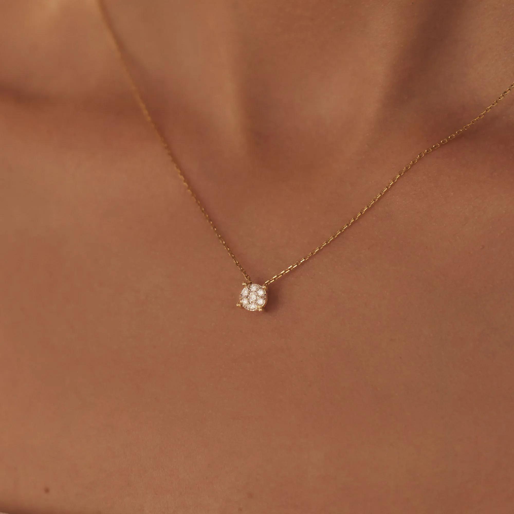Thumbnail - Isabel Bernard Halskette - De la Paix Hanaé 14 karat necklace  diamond 0.14 - Gr. unisize - in Gold - für Damen