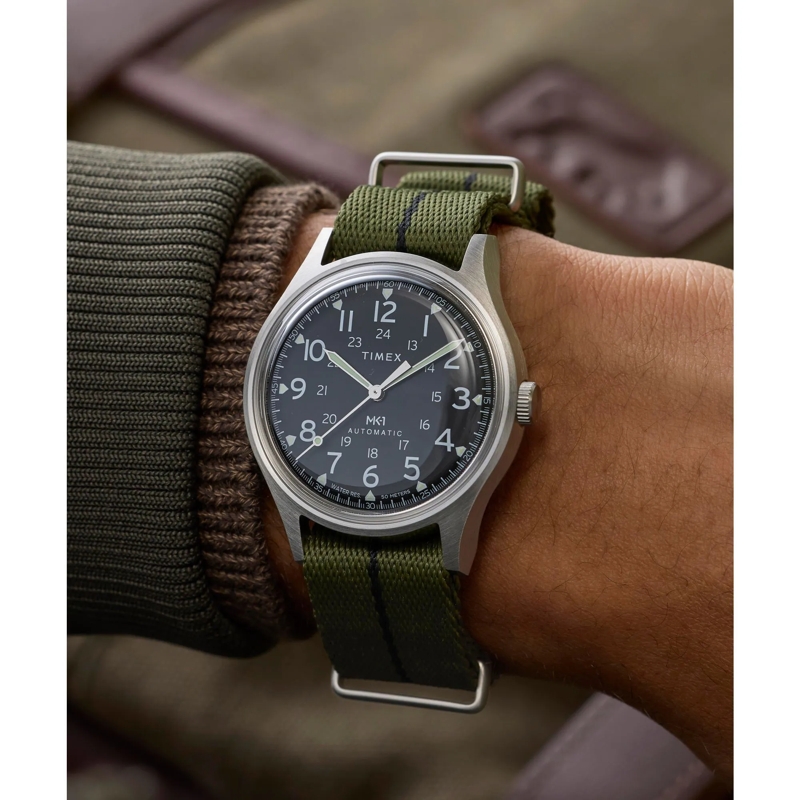 Timex Quarzuhr Mechanische Automatikuhr Timex Mk1 Automatic grün(Image 7)