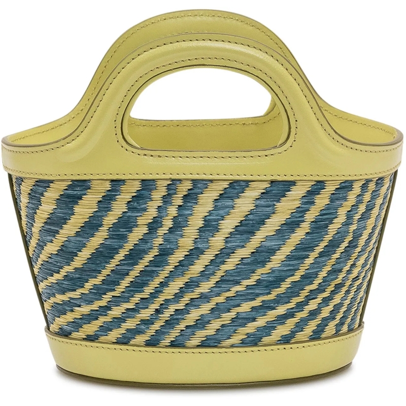 Marni Tote Borsa Tropicalia Micro con Manico Integrato e Logo gelb(Image 4)