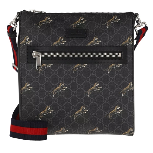 Gucci GG Supreme Tigers Messenger Black Messenger Bag