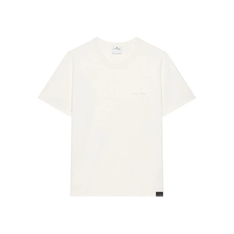 Courrèges T-shirt White T-Shirt With Embossed Logo Detail White
