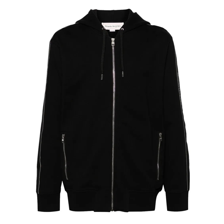 Alexander McQueen Black Cotton Hooded Sweatshirt Black Hoodie