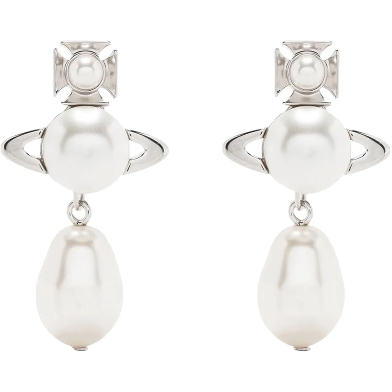 Vivienne Westwood Créoles Bijoux Platinumcreamrose silber