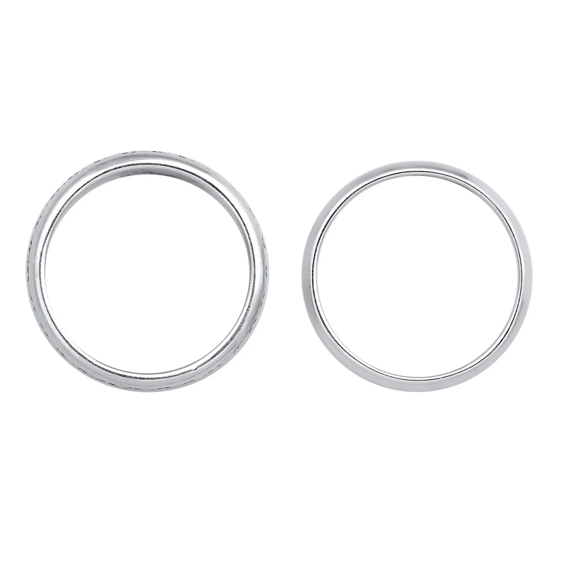 Kuzzoi Ring Ring Herren Bandring Basic 2er Set 925 Silber schwarz (Image 13)