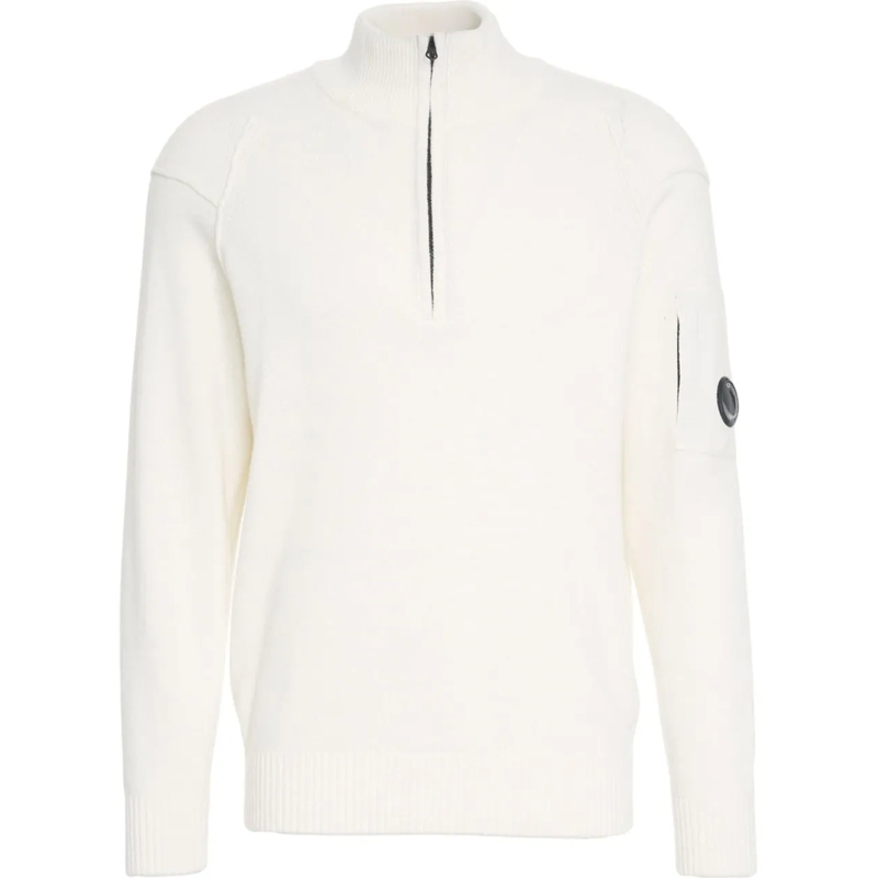 CP Company  Sweater with logo weiß