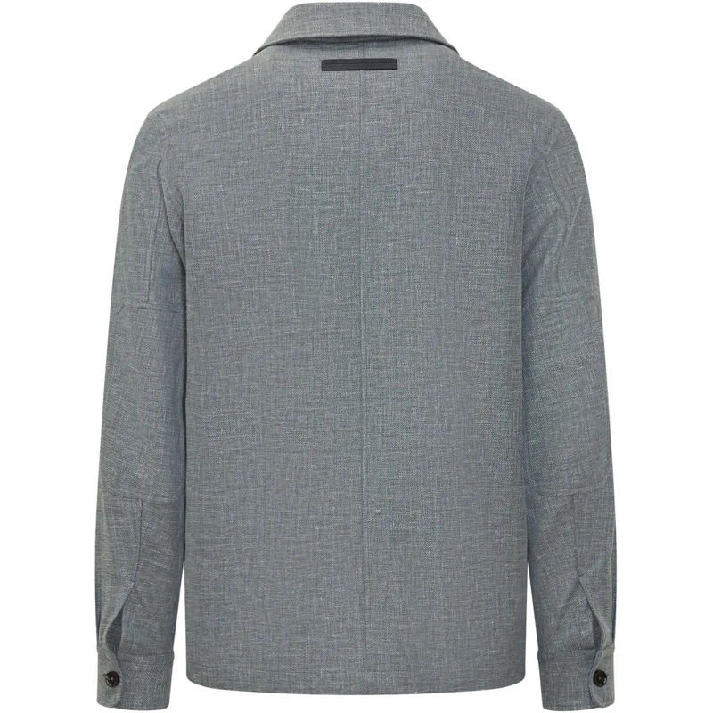 Zegna Haut décontracté Giacca Camicia con Tasche Frontali grau(Image 2)