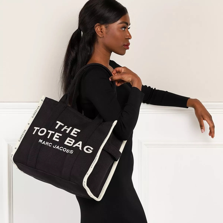 The Traveler Canvas Tote Bag in Black - Marc Jacobs